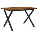 vidaXL Élő élű étkezőasztal 110 x 55 x 75 cm Tömör Akácfa