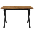 vidaXL Élő élű étkezőasztal 110 x 55 x 75 cm Tömör Akácfa