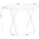 vidaXL 110 x 55 x 75 cm Tömör Akácfa Természetes és Fehér