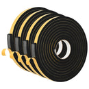 vidaXL Öntapadó habszalag 4 pcs Fekete 20mm x 5m CR Hab