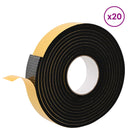 vidaXL Öntapadó habszalag 20 pcs Fekete 30mm x 5m CR Hab
