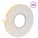 vidaXL Öntapadó habszalag 10 pcs Fehér 10mm x 10m CR Hab