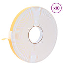 vidaXL Öntapadó habszalag 10 pcs Fehér 20mm x 10m CR Hab