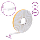 vidaXL Öntapadó habszalag 4 pcs Fehér 20mm x 5m CR Hab