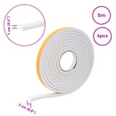 vidaXL Öntapadó habszalag 4 pcs Fehér 20mm x 5m CR Hab