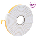 vidaXL Öntapadó habszalag 20 pcs Fehér 20mm x 5m CR Hab