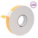 vidaXL Öntapadó habszalag 20 pcs Fehér 30mm x 5m CR Hab