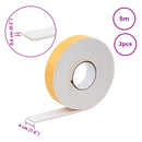 vidaXL Öntapadó habszalag 2 pcs Fehér 40mm x 5m CR Hab
