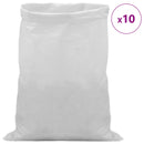 vidaXL Fonott zsákok 10 db Fehér 30 x 45 cm PP