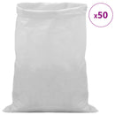 vidaXL Fonott zsákok 50 db Fehér 40 x 60 cm PP