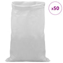 vidaXL Fonott zsákok 50 db Fehér 60 x 110 cm PP