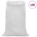 vidaXL Fonott zsákok 50 db Fehér 80 x 125 cm PP