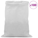 vidaXL Fonott zsákok 100 db Fehér 40 x 60 cm PP