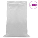 vidaXL Fonott zsákok 100 db Fehér 70 x 110 cm PP