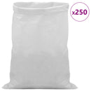 vidaXL Fonott zsákok 250 db Fehér 40 x 60 cm PP