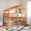 vidaXL Tetőtéri ágykeret Viaszbarna 90 x 190 cm Tömör fenyő