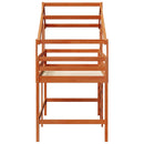 vidaXL Tetőtéri ágykeret Viaszbarna 90 x 190 cm Tömör fenyő