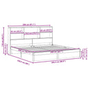 vidaXL Ágykeret tároló fejtámlával Viaszbarna 200 x 200 cm Tömör fenyő