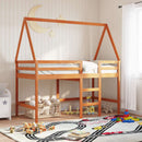 vidaXL Tetőtéri ágykeret Viaszbarna 90 x 190 cm Tömör fenyő