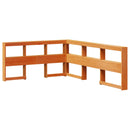 vidaXL Könyvespolcos Ágy 2 pcs Faggyú barna 200 x 150 cm Tömör fenyőfa