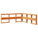 vidaXL Könyvespolcos Ágy 2 pcs Faggyú barna 200 x 200 cm Tömör fenyőfa