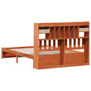 vidaXL Könyvespolc Ágykeret Viaszbarna 200 x 160 cm Tömör fenyőfa