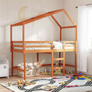 vidaXL Tetőtéri ágykeret Viaszbarna 90 x 190 cm Tömör fenyő