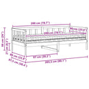 vidaXL Nappali ágy matracmal Wax Barna és Fehér 90 x 200 cm