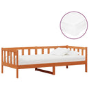 vidaXL Nappali ágy matracmal Wax Barna és Fehér 90 x 200 cm