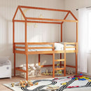 vidaXL Tetőtéri ágykeret Viaszbarna 90 x 190 cm Tömör fenyő