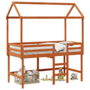 vidaXL Tetőtéri ágykeret Viaszbarna 90 x 190 cm Tömör fenyő