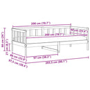 vidaXL Nappali ágy matracmal Wax Barna és Fehér 90 x 200 cm