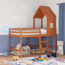 vidaXL Tetőtéri ágykeret Viaszbarna 90 x 190 cm Tömör fenyő