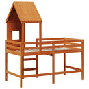 vidaXL Tetőtéri ágykeret Viaszbarna 90 x 190 cm Tömör fenyő