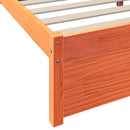 vidaXL Könyvespolcos Ágy 2 pcs Faggyú barna 200 x 140 cm Tömör fenyőfa