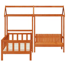 vidaXL Nappali Ágy Szett 3 pcs Viaszbarna Tömör fenyő