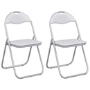 vidaXL Összecsukható szék 2 pcs Fehér és Szürke 48 x 43,5 x 81 cm