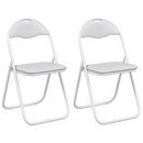 vidaXL Összecsukható szék 2 pcs Fehér és Szürke 48 x 43,5 x 81 cm