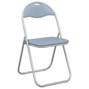 vidaXL Összecsukható szék 2 pcs Szürke 48 x 43,5 x 81 cm Műbőr