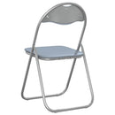 vidaXL Összecsukható szék 2 pcs Szürke 48 x 43,5 x 81 cm Műbőr