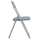 vidaXL Összecsukható szék 2 pcs Szürke 48 x 43,5 x 81 cm Műbőr