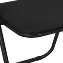 vidaXL Összecsukható szék 2 pcs Fekete 48 x 43,5 x 81 cm Műbőr