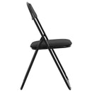 vidaXL Összecsukható szék 2 pcs Fekete 48 x 43,5 x 81 cm Műbőr