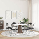 vidaXL Összecsukható szék 8 pcs Fekete és Szürke 48 x 43,5 x 81 cm