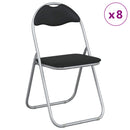vidaXL Összecsukható szék 8 pcs Fekete és Szürke 48 x 43,5 x 81 cm