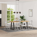 vidaXL Összecsukható szék 8 pcs Fehér és Szürke 48 x 43,5 x 81 cm