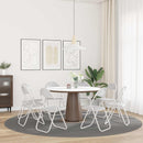 vidaXL Összecsukható szék 8 pcs Fehér 48 x 43,5 x 81 cm Műbőr