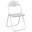 vidaXL Összecsukható szék 8 pcs Fehér 48 x 43,5 x 81 cm Műbőr
