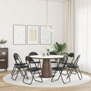 vidaXL Összecsukható szék 8 pcs Fekete 48 x 43,5 x 81 cm Műbőr