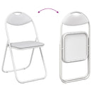 vidaXL Összecsukható szék 2 pcs Fehér 48 x 43,5 x 81 cm Műbőr